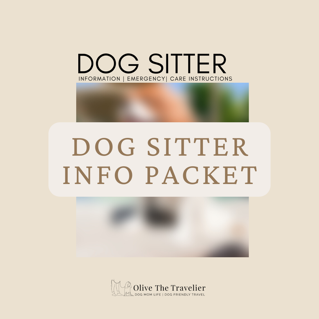Dog Sitter Info Packet