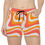 Thumbnail: Orange wavy style Women's Casual Shorts (AOP)