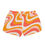 Thumbnail: Orange wavy style Women's Casual Shorts (AOP)