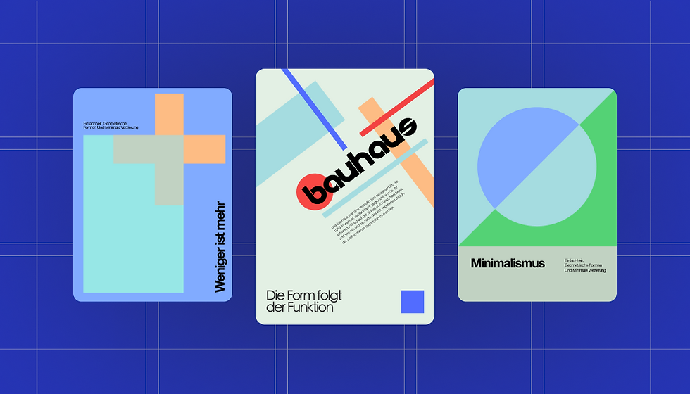 Bauhaus und Minimalismus Plakate Grafikdesign Beispiele