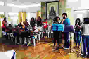 Conjunto Instrumental fez uma apresentação aos padres do Lar Sacerdotal. Foto: divulgação