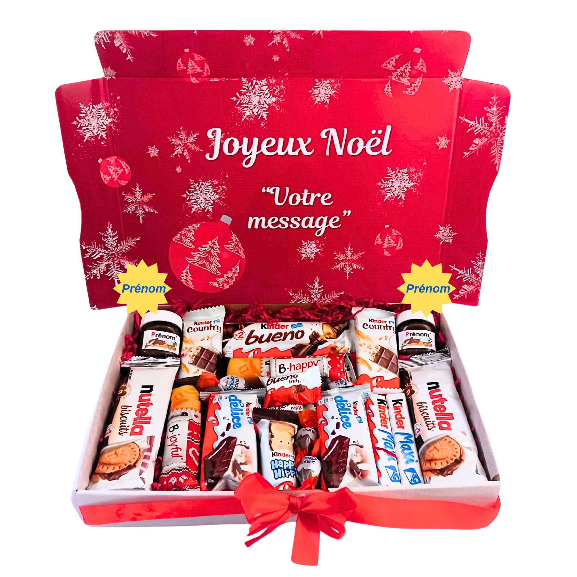 Box Kinder Noël SuperMix Cadeau chocolat personnalisé photo+message