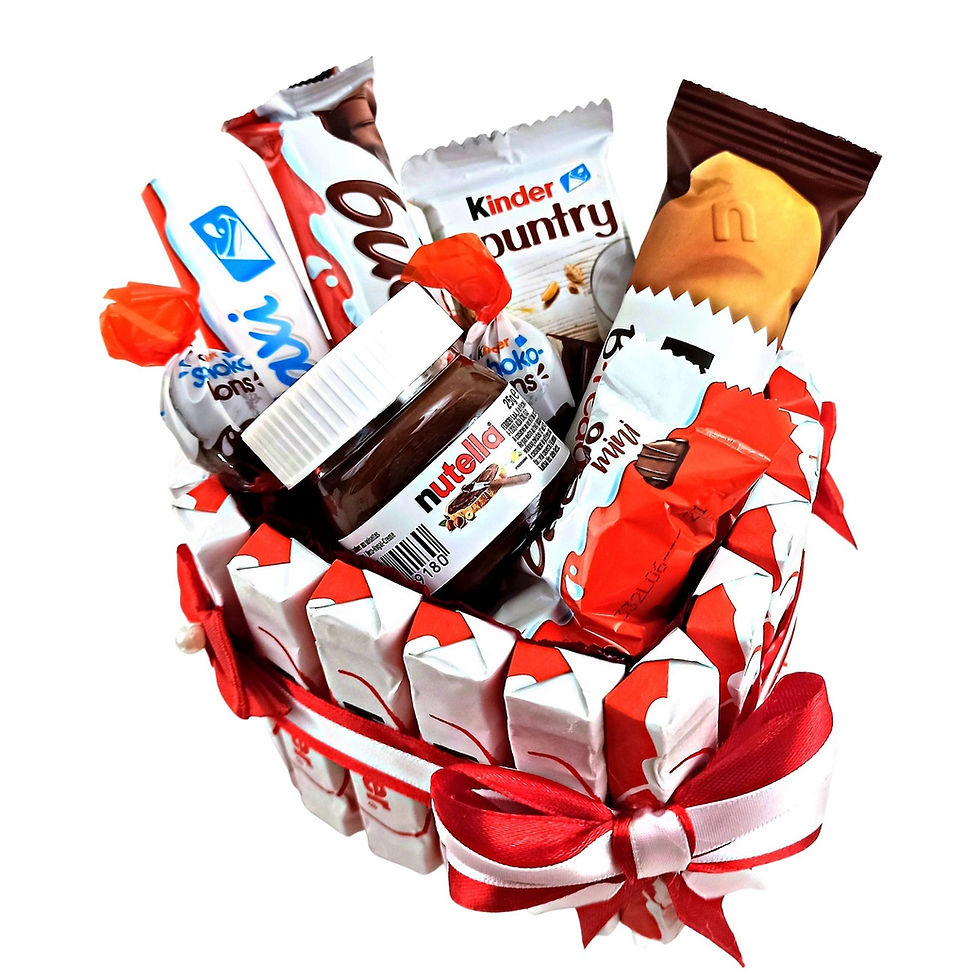 Miniature : Coffret cadeau chocolat cœur Box Kinder personnalisé Gateau