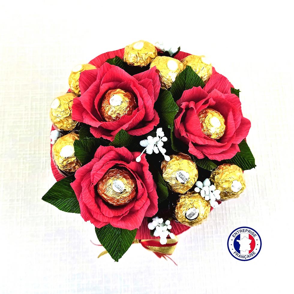 Miniature : Cadeau chocolat Ferrero/Merci Noël Coffret Box Bouquet gourmandises idée cadeau