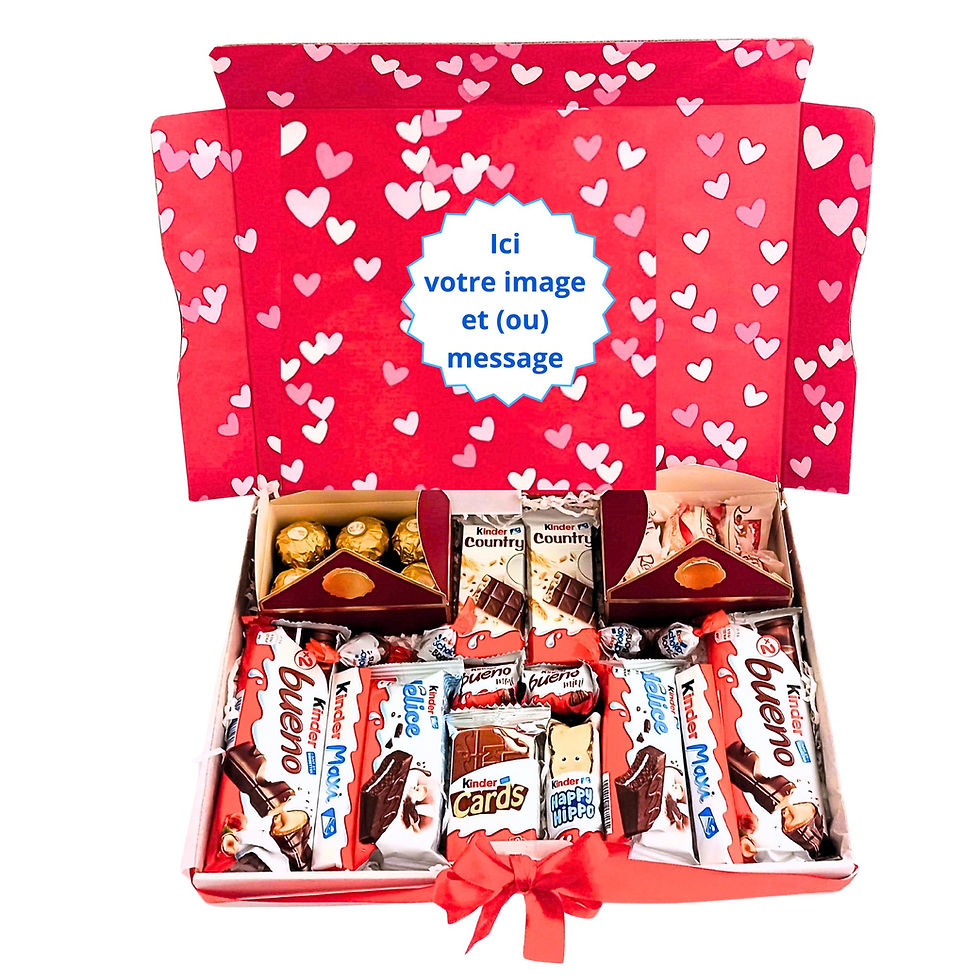 Miniature : Box Kinder Cadeau chocolat personnalisé Noël, Anniversaire, Saint-Valentin