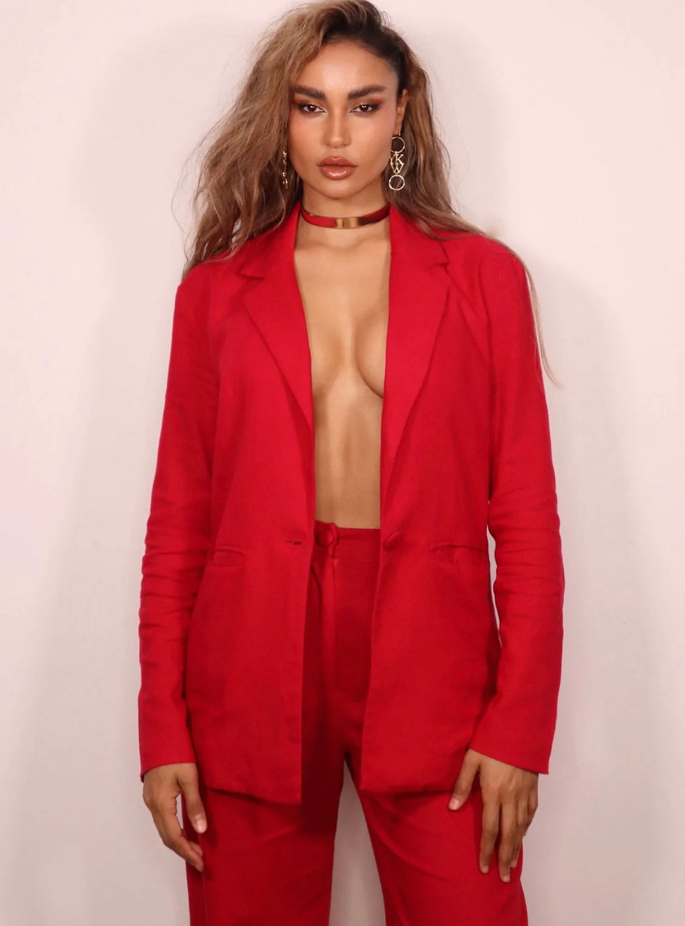 Arabella OverSized Linen Blazer YKW Eleni Clothing arabella-oversized-linen-blazer-ykw-eleni-clothing
