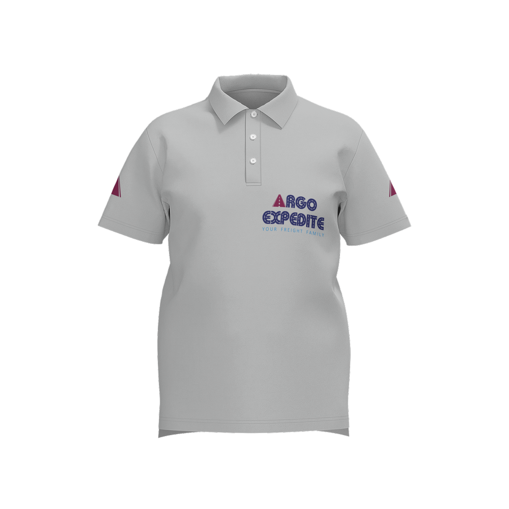 Men's Classic Fit Three-Button Short-Sleeve Polo Shirt - Light Gray