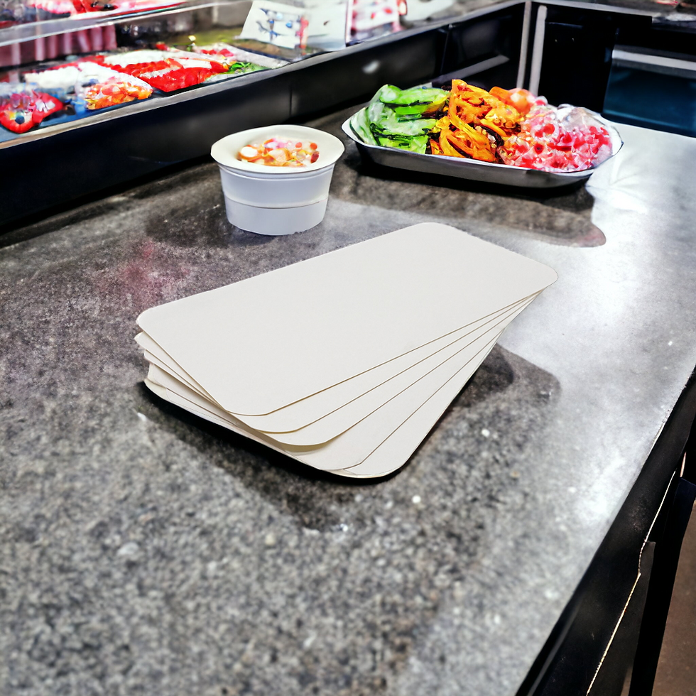 Thumbnail: White Lids for Foil Containers - 130x245mm (Qty per case: 500)