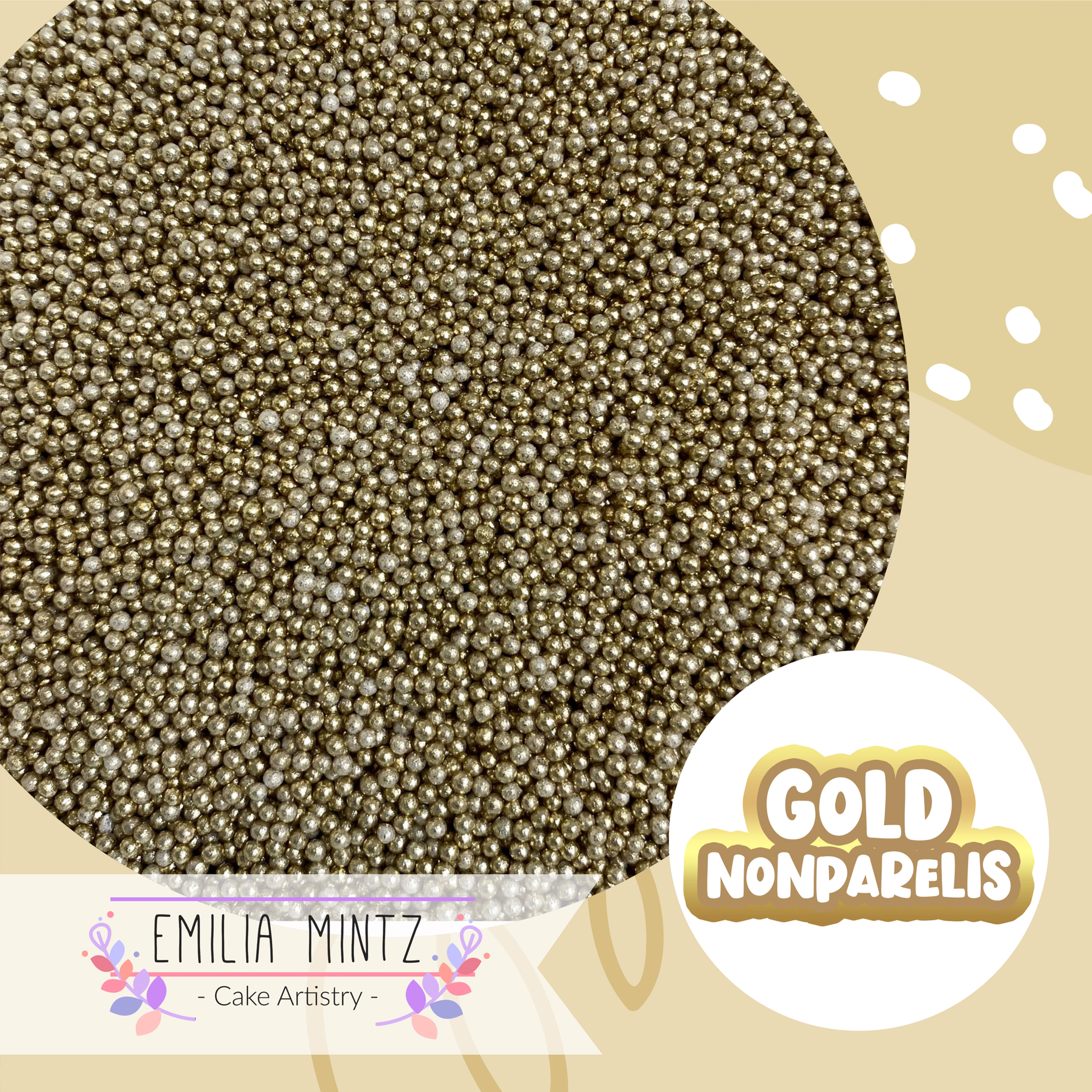 Crispy Gold Pearls - Nonpareils