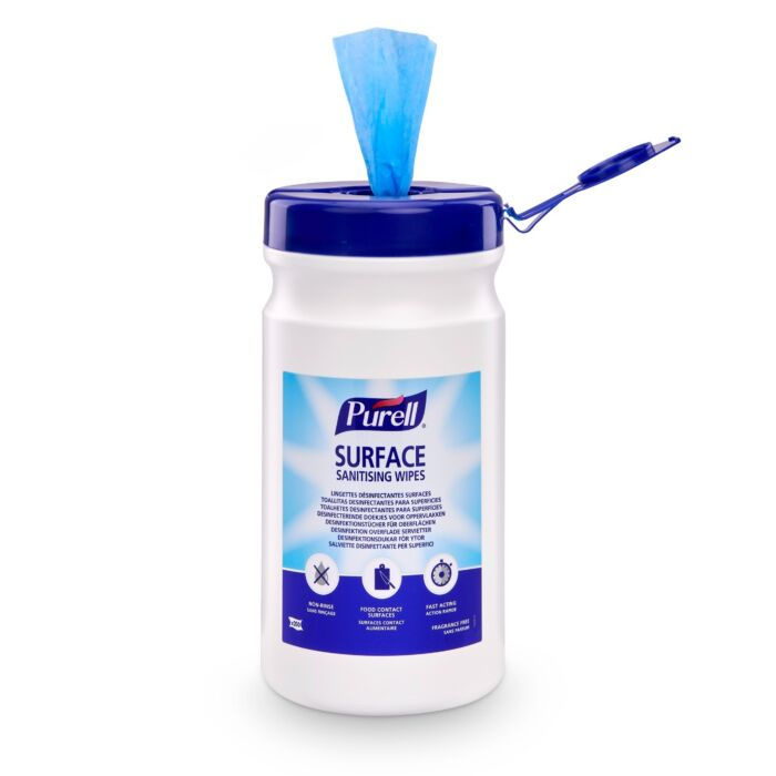 Miniatyrbilde: PURELL® Surface Desinfiserende Våtservietter 100 telle beholder