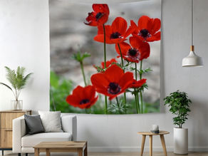 wall tapestry hanged in home