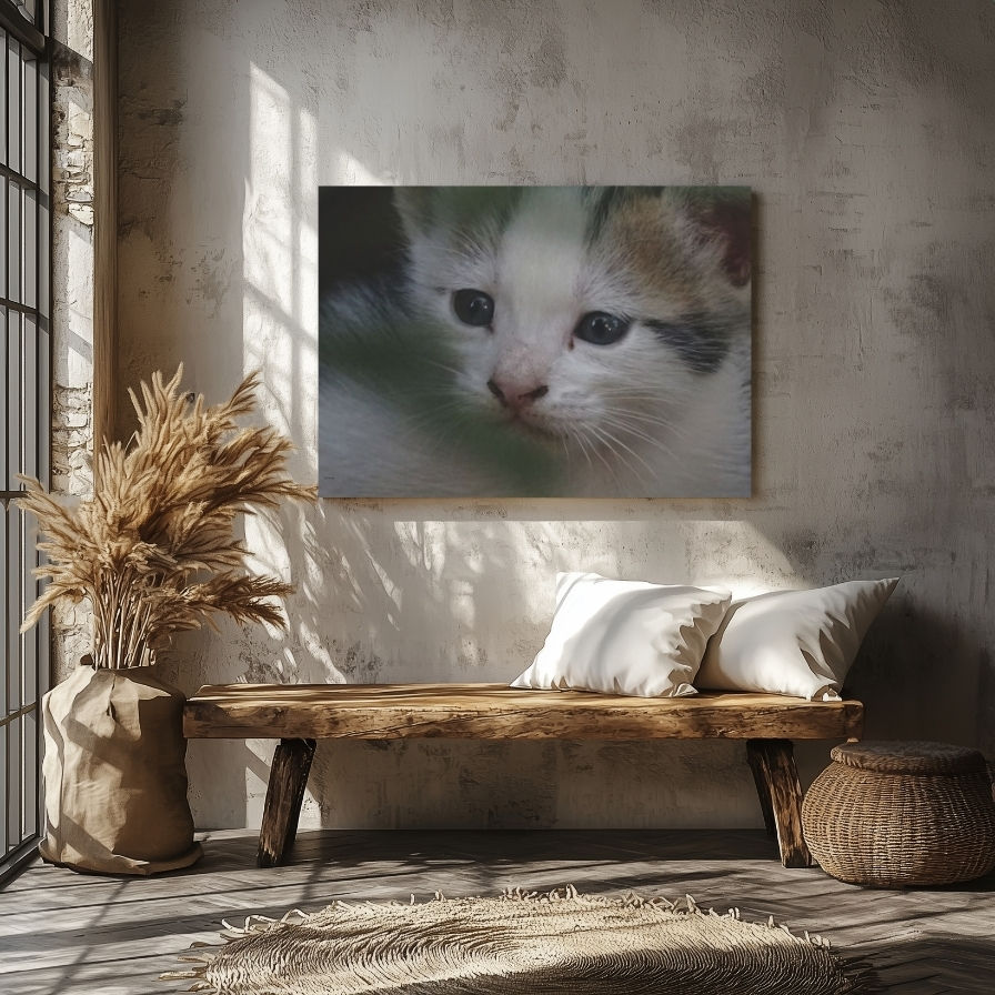 Thumbnail: Unique Wall Art: Delightful Canvas with a Photo of a Kitten for Your New Home 