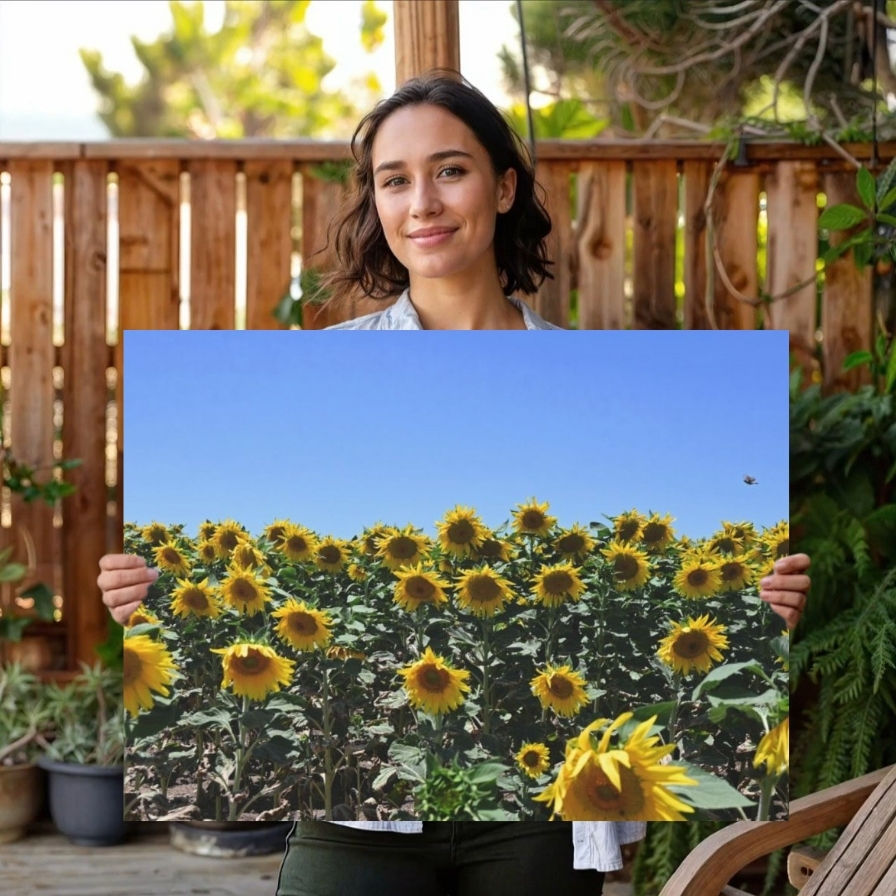 Thumbnail: Canvas with Stunning Sunflowers Field Photo Wall Art for Flower Lovers