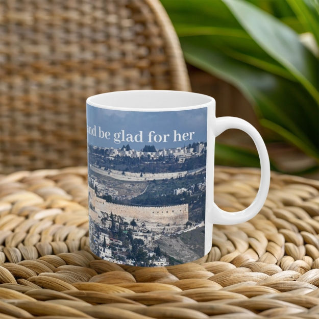 Thumbnail: Capture the Spirit of Jerusalem: Photo Mug & Biblical Quote-Gift for Him or Her