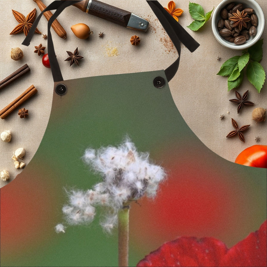 Thumbnail: The Perfect Stylish Gift Idea for Dad or Mom: Red Anemone Flowers Photo Apron