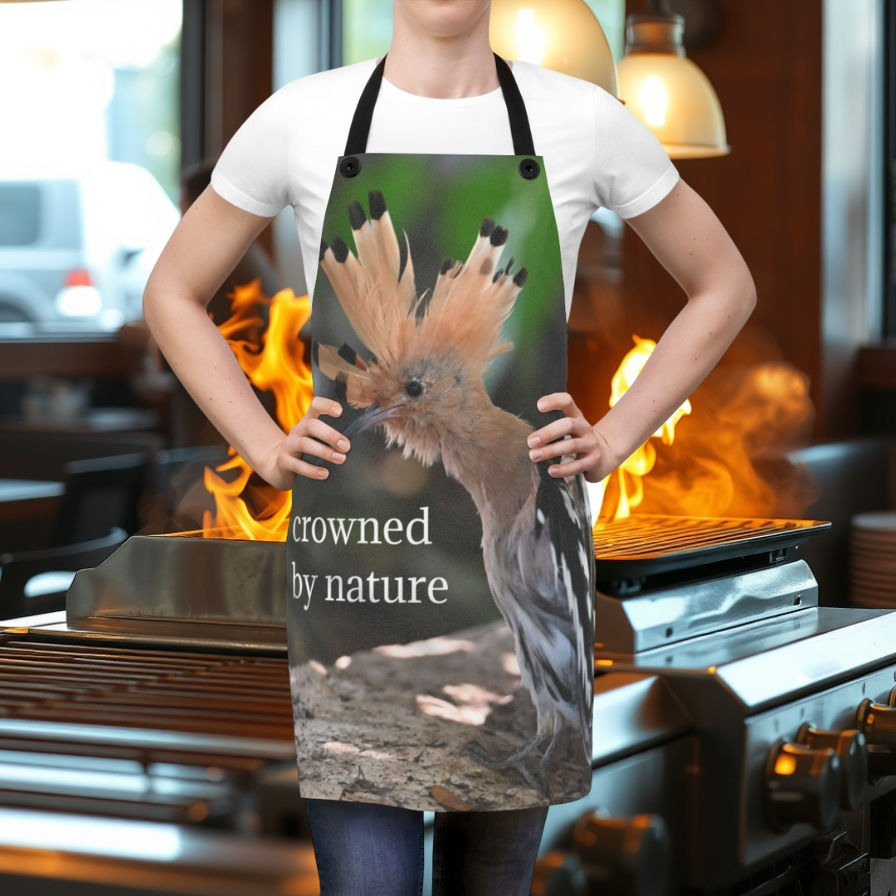 Thumbnail: The Perfect Gift for Him or Her: Hoopoe Bird Photo "Crowned By Nature" Apron 