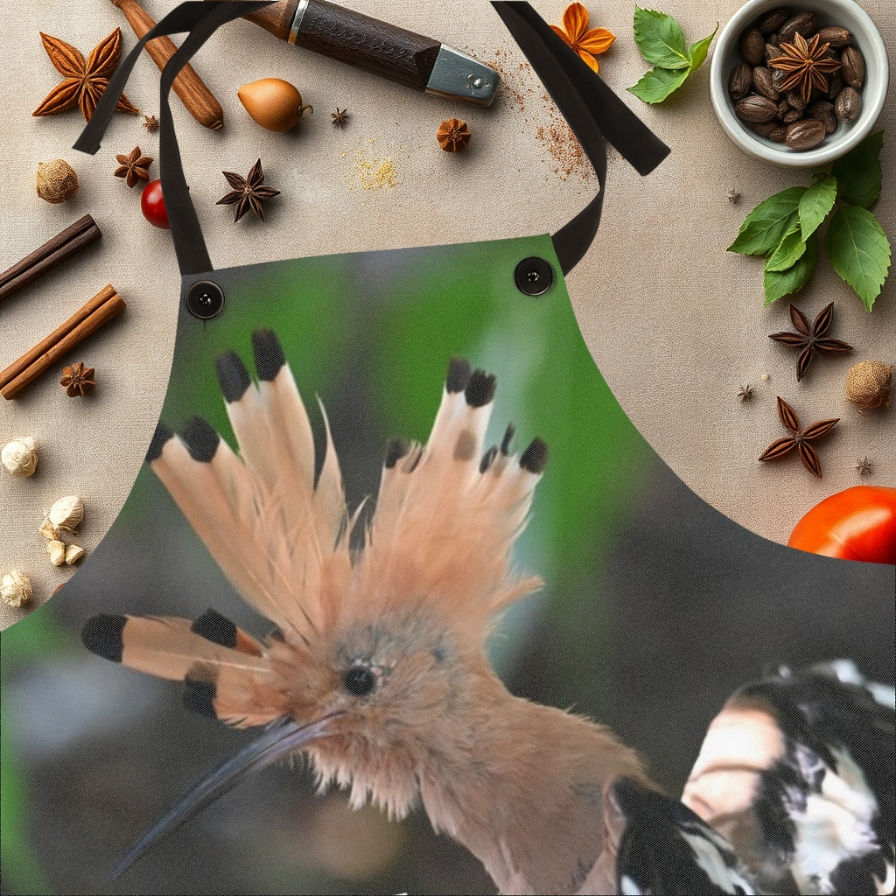 Thumbnail: The Perfect Gift for Him or Her: Hoopoe Bird Photo "Crowned By Nature" Apron 