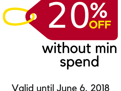 GET 20 OFF without MINIMUM SPEND
