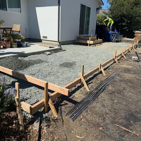 concrete patio and steps 