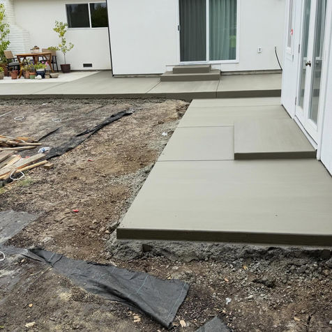 broom finish concrete patio