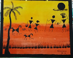 Sunset: Warli Art