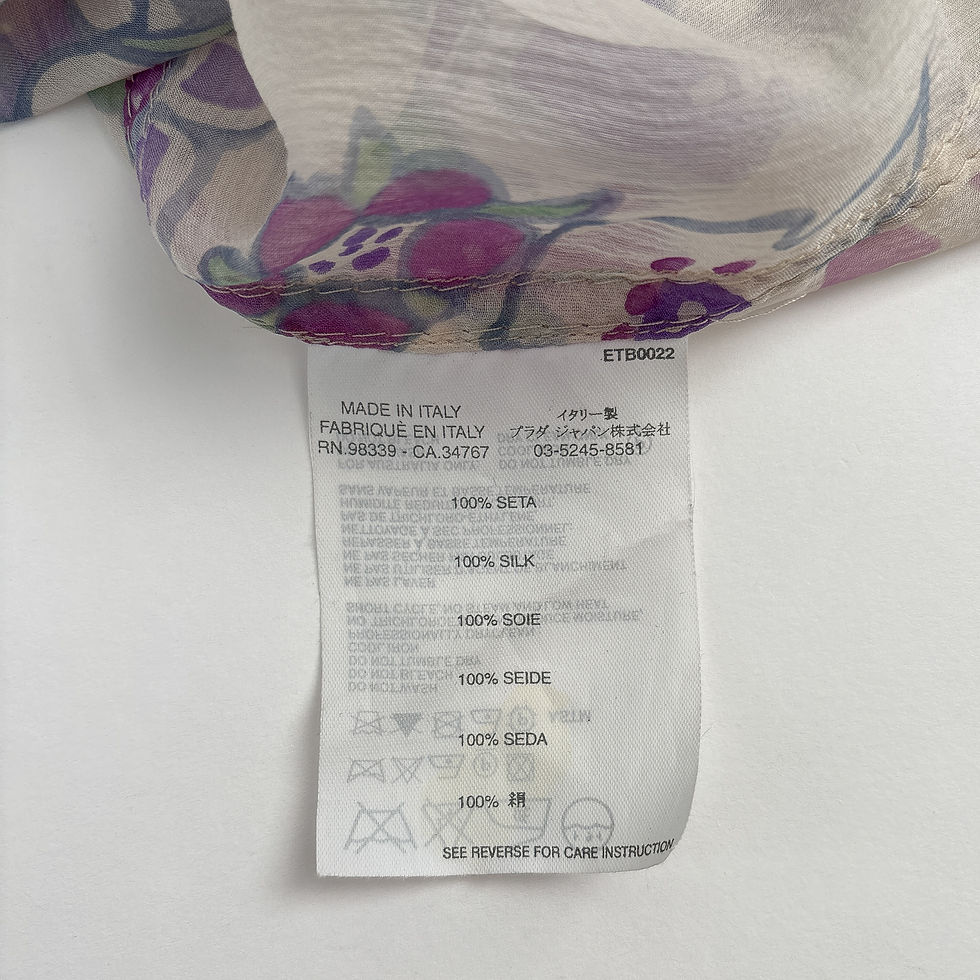 Thumbnail: VINTAGE PRADA FLORAL SHEER SILK SKIRT