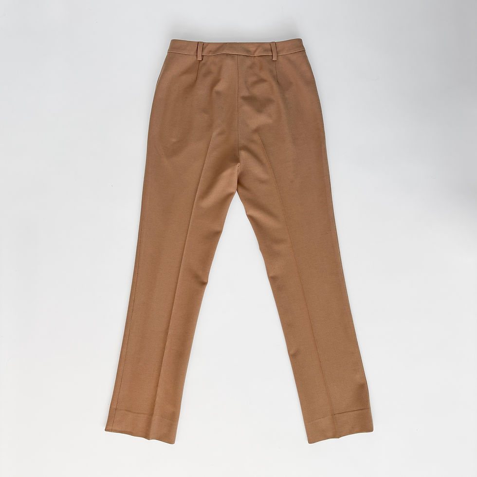 Thumbnail: VINTAGE PRADA CAMEL WOOL TROUSERS