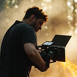video production cameraman with camera