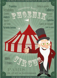 Monsieur Bart and circus tent poster