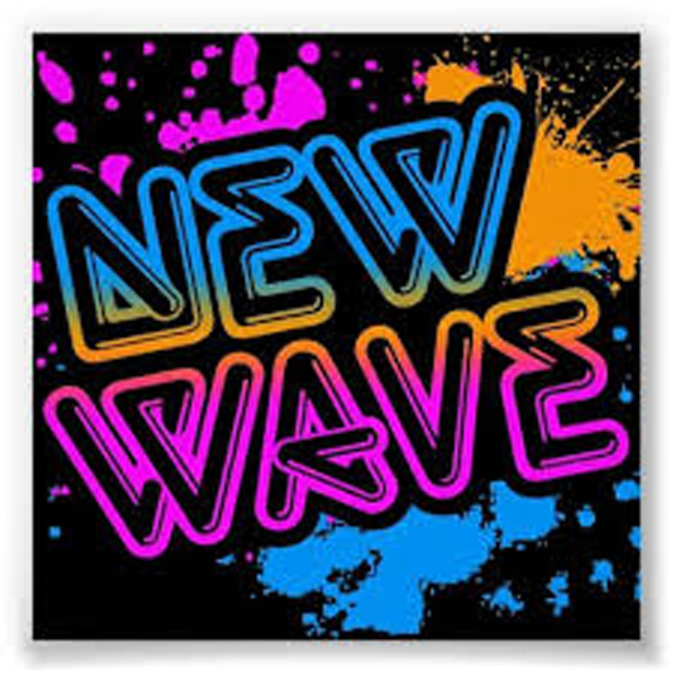 New Wave logo with neon colors