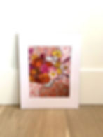 Thumbnail: 8" x 10"  Pink Floral Art Print