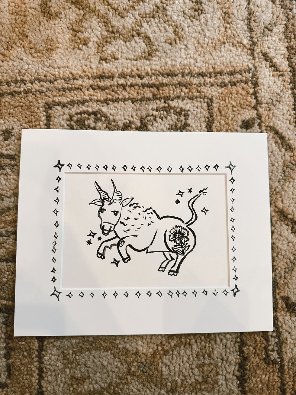Thumbnail: Original Zodiac Painting on paper