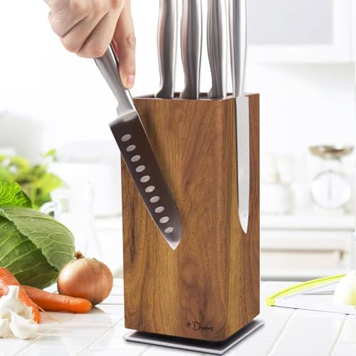 Dmore 360° Rotating Magnetic Acacia Knife Block