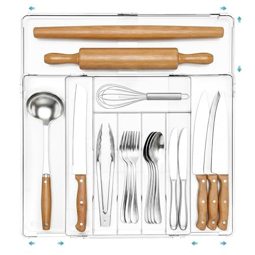 Vtopmart Expandable Silverware Organizer, 6-9 Slots
