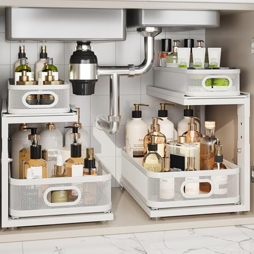 Corbyles 2-Pack 2-Tier Under-Sink Pull-Out Organizers