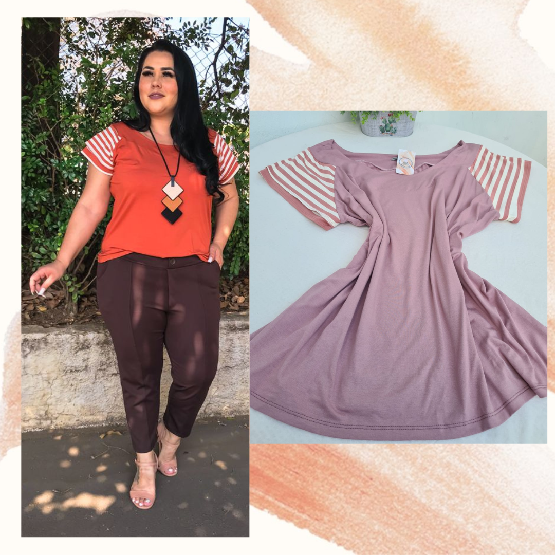 Linha Plus Size Blusa Viscolaycra