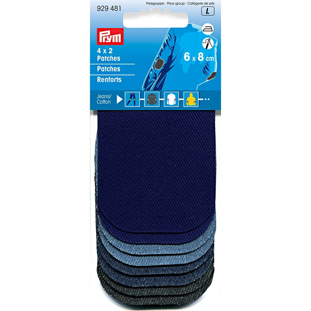Prym Strykelapp Jeans/Bomull mini 6x8cm – 4x2stk