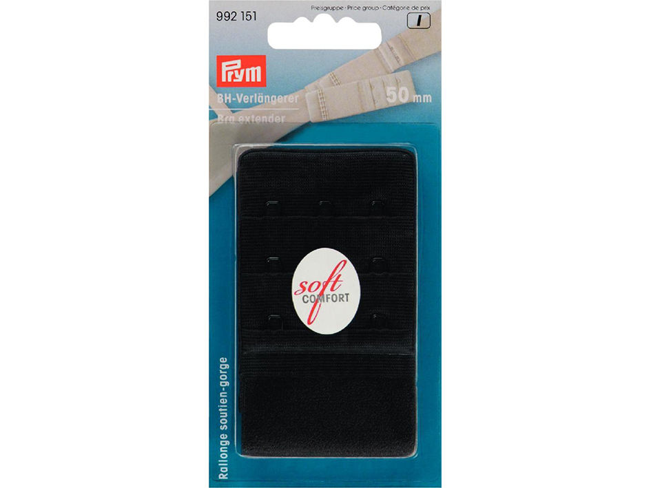 Prym BH-forlenger 50mm 3×3 – Sort