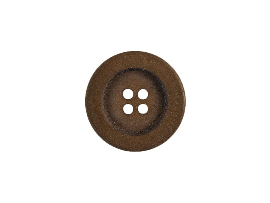 Knapp – Treimitasjon – 4-hull 18mm – Brun