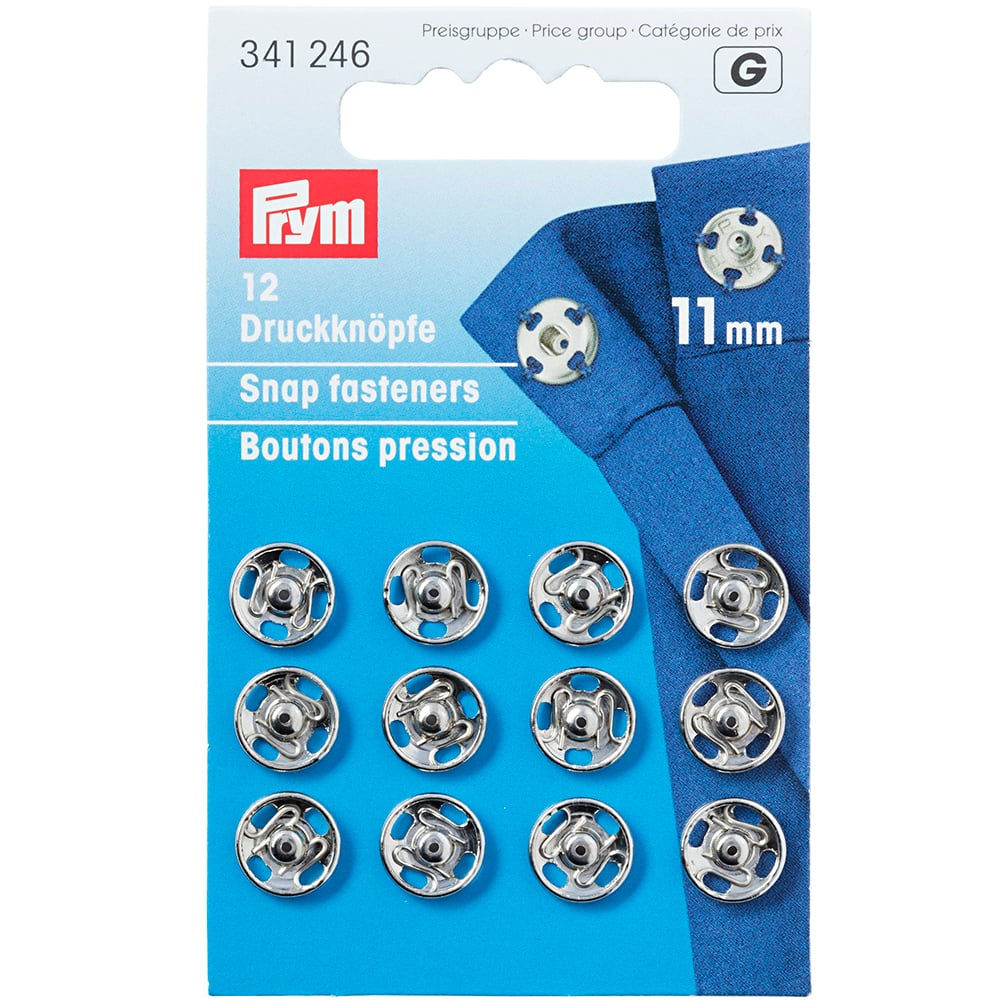 Prym Patentknapper 11mm 12stk – Sølv