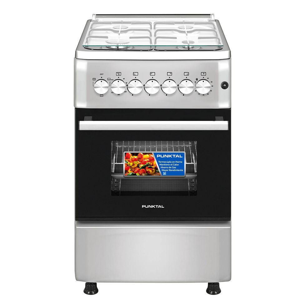 Cocina PUNKTAL 4 hornallas con horno eléctrico