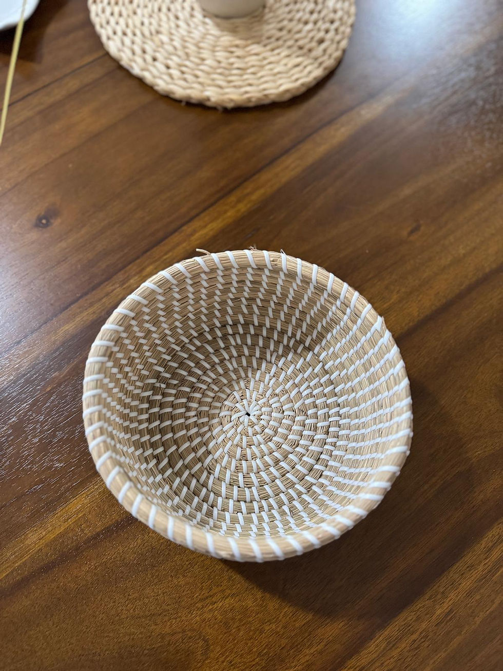 Miniatura: Cesta redonda fibras naturales