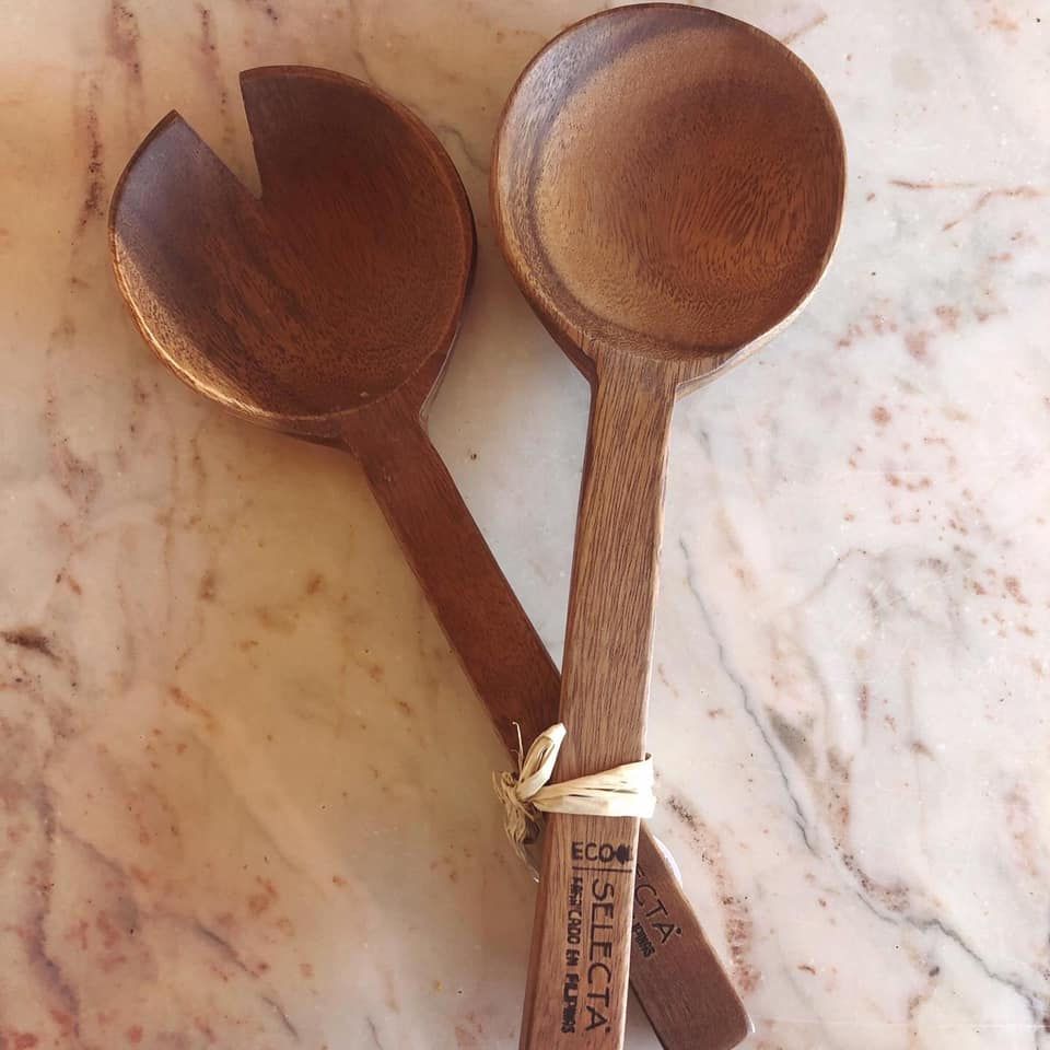 Miniatura: Set cucharas de madera p/ensalada