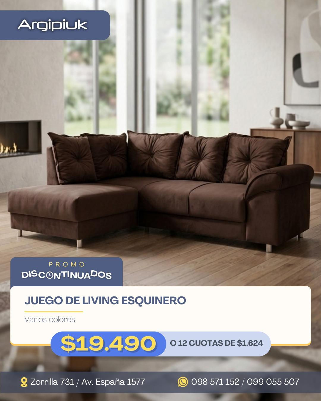 Juego de living esquinero BAR choco