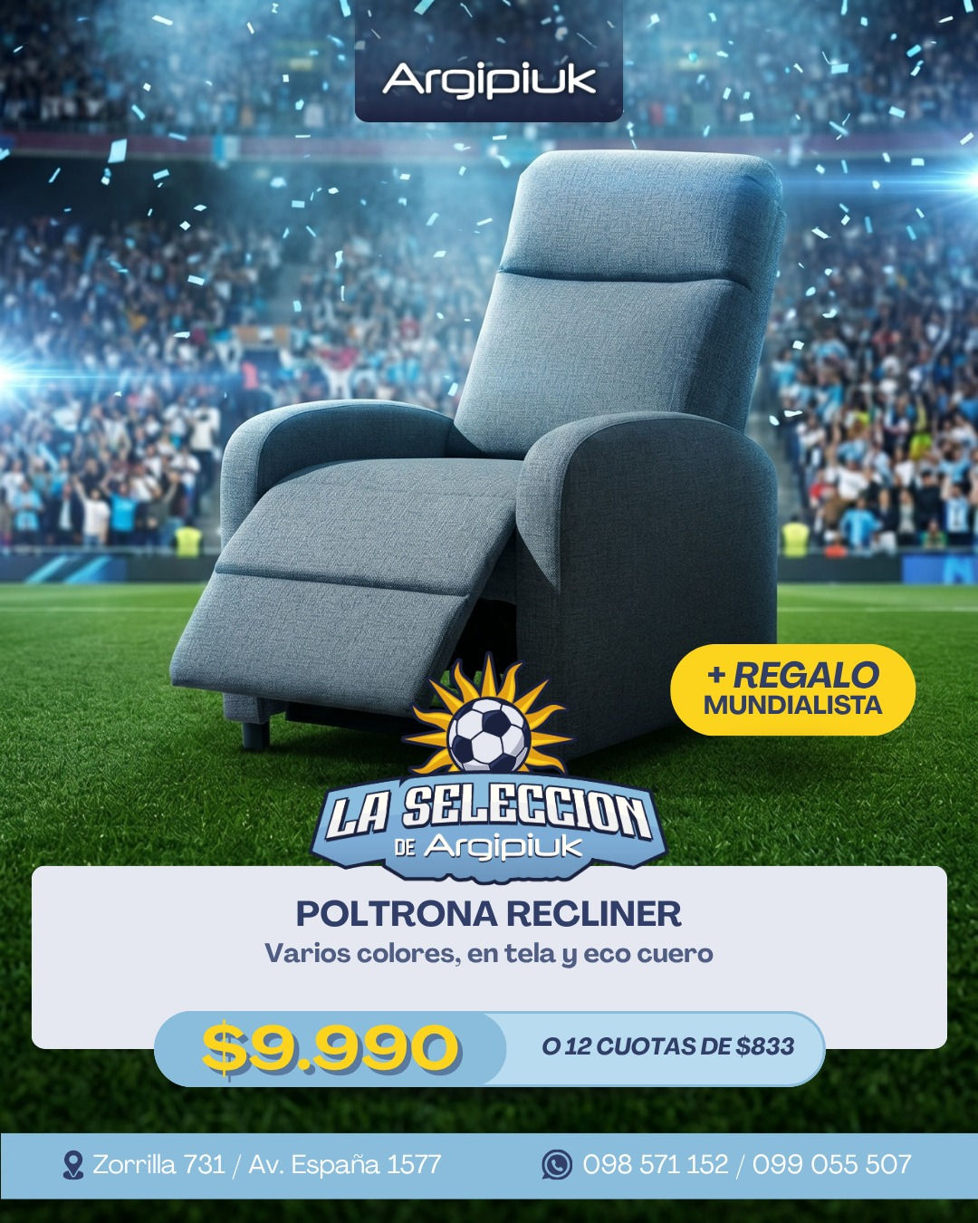 Poltrona recliner BARREL
