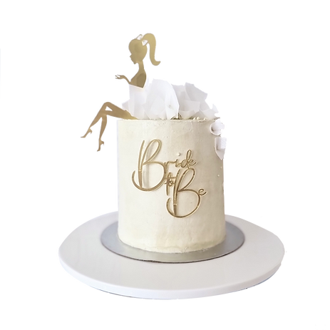 Bridal couture bridal shower cake