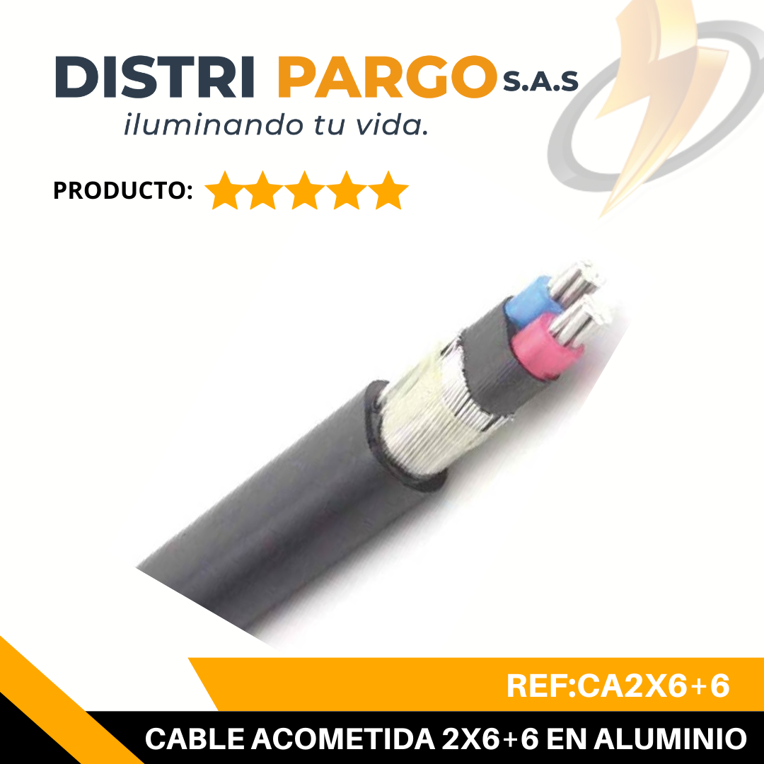 CABLE CONCENTRICO ANTIFRADUDE 2X6+6 ALUMINIO