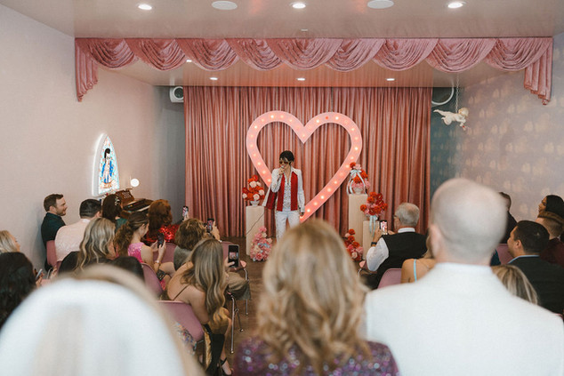 fun las vegas elopement ceremony