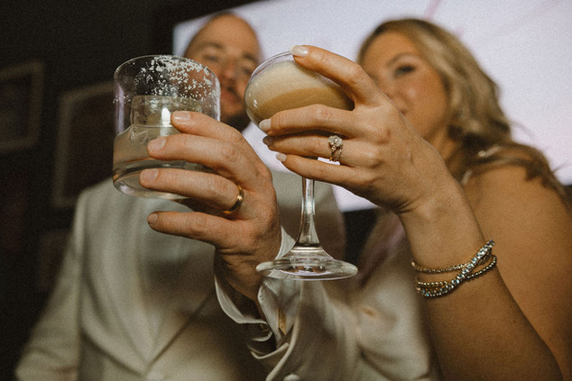 cute couple celebrating their elopement