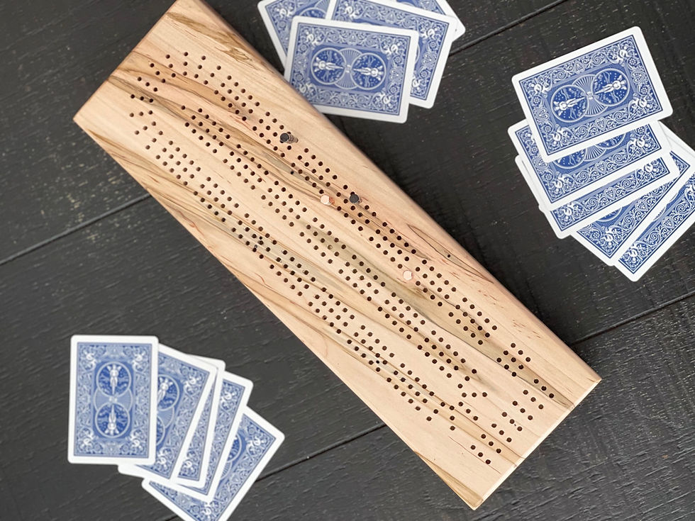 Thumbnail: Cribbage Board with Card and Peg Storage